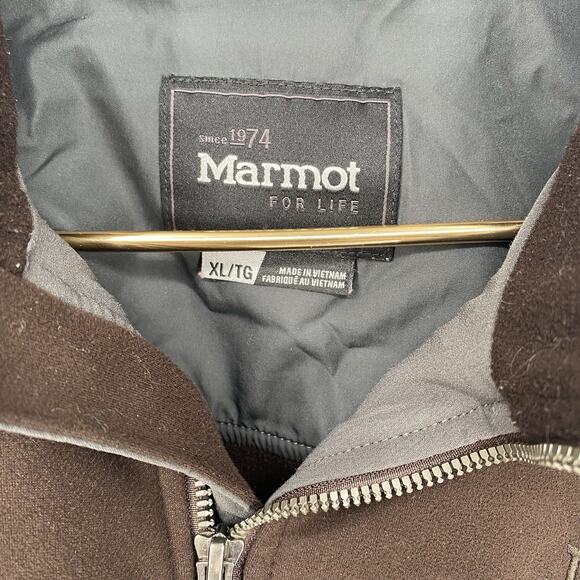 Marmot Hawkins Fleece Full Zip Jacket Brown Men's Size XL - Picture 3 of 8